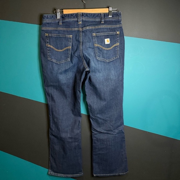 Carhartt Blue Straight Leg Jeans Classic Style - Picture 5 of 13